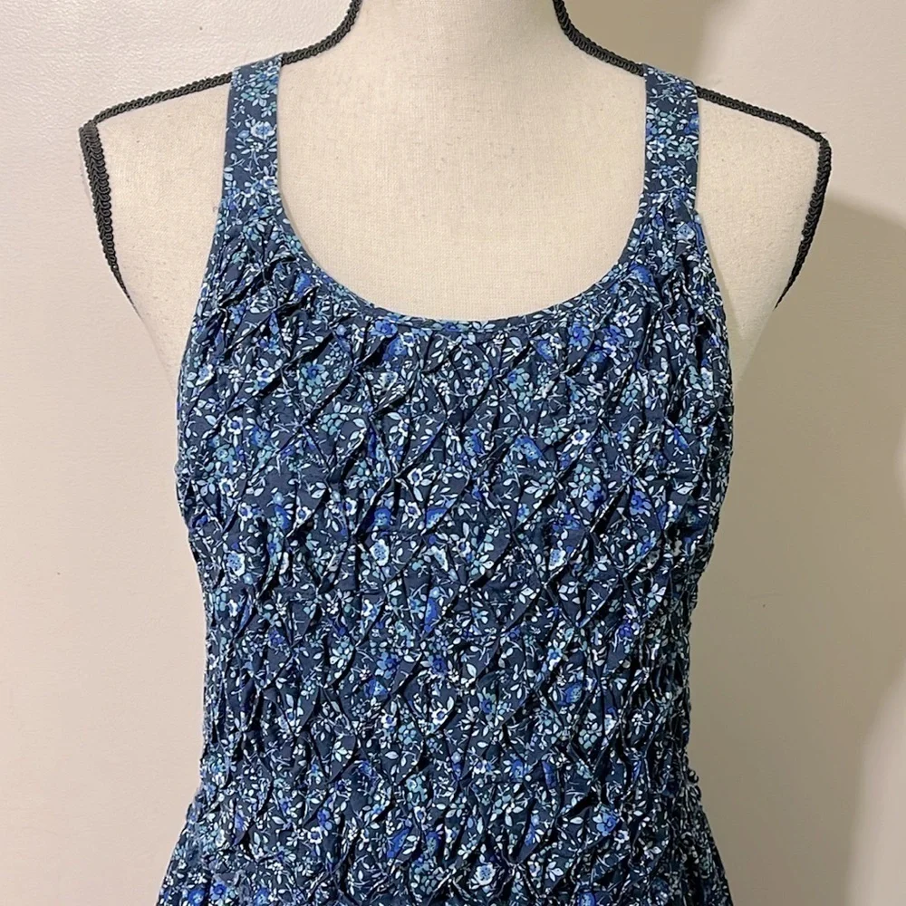 Free People Petunia Smocked Mini Dress in Cerulean Blue Sz. XS
